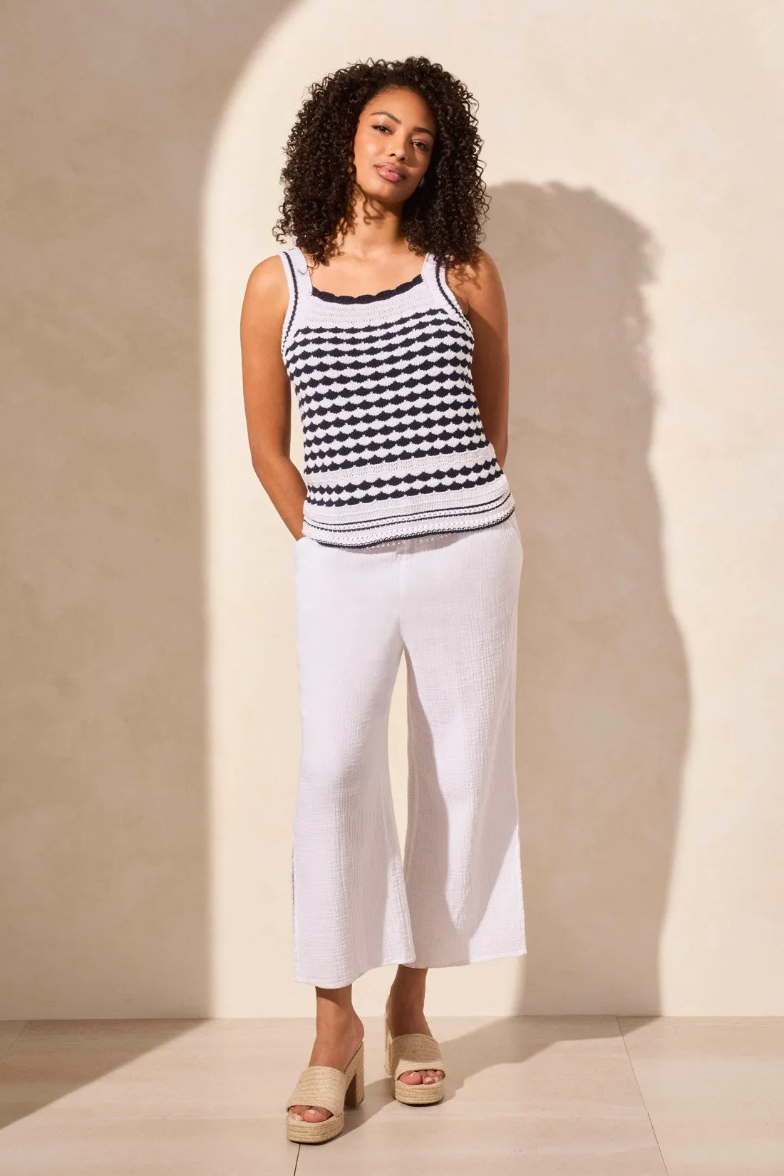 Cotton Crochet Sweater Tank-Nautical sold by Tribal