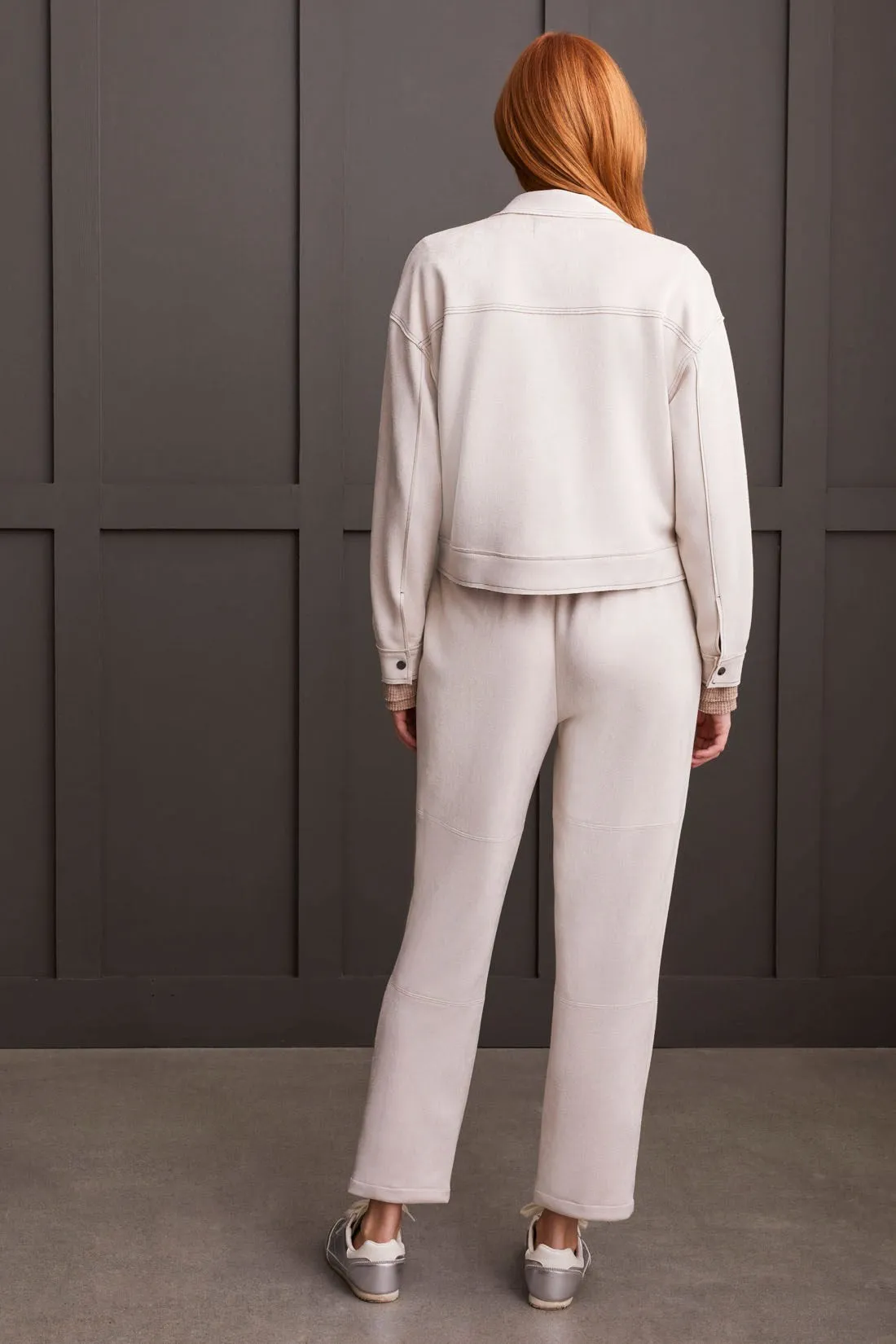 Faux Suede Joggers With Elastic Waist-Eggshell sold by Tribal product image thumbnail 4