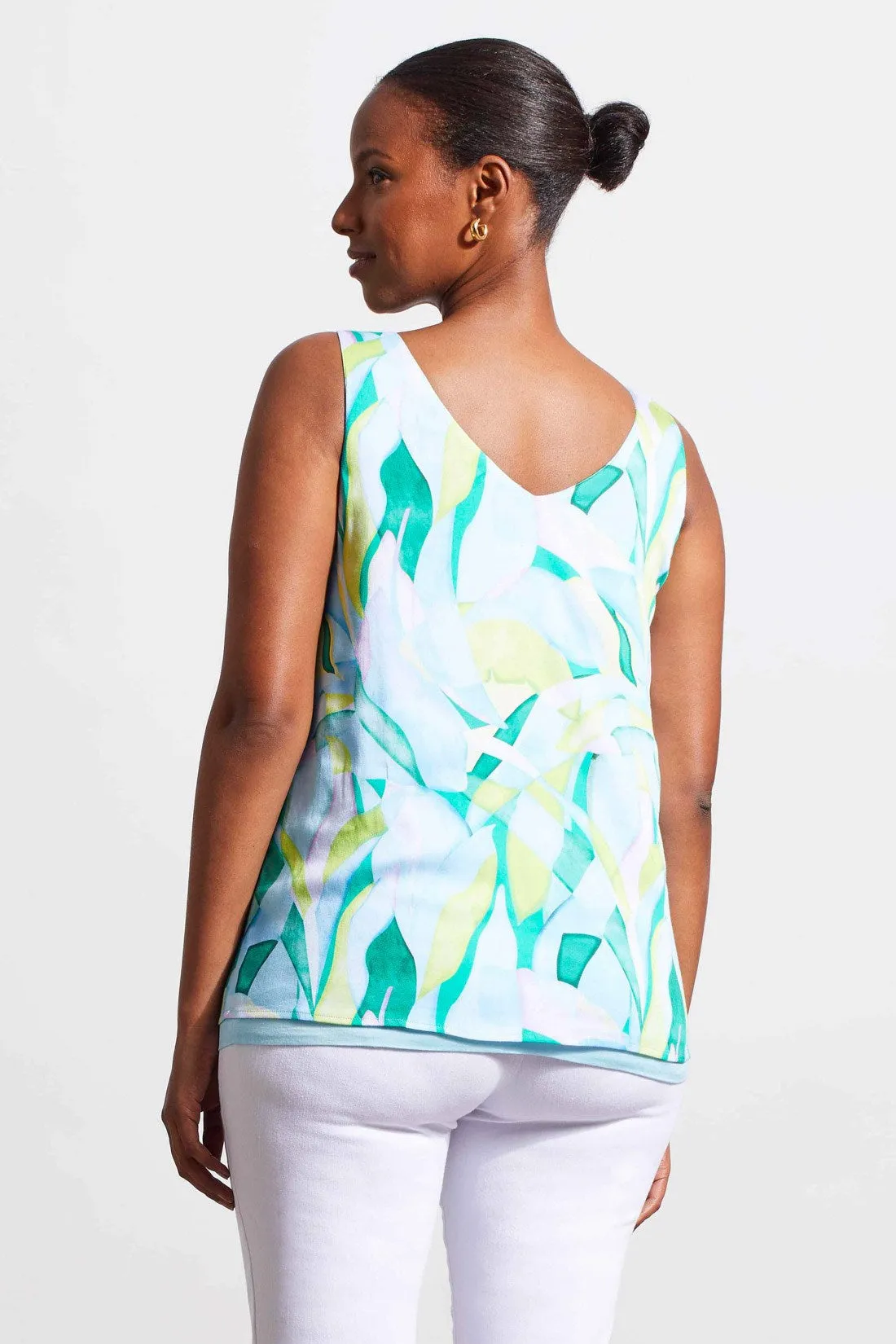 REVERSIBLE V-NECK CAMI-Blue sea sold by Tribal product image thumbnail 2
