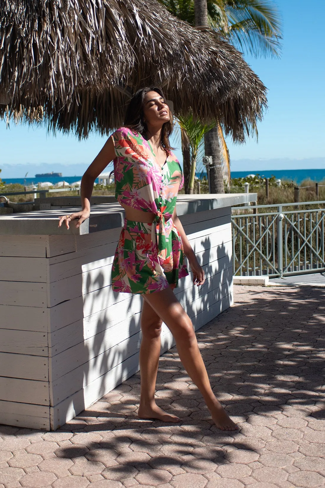 Printed Pull-On Flat Front Short With Pleats & Pockets-Cartagena sold by Tribal product image thumbnail 4