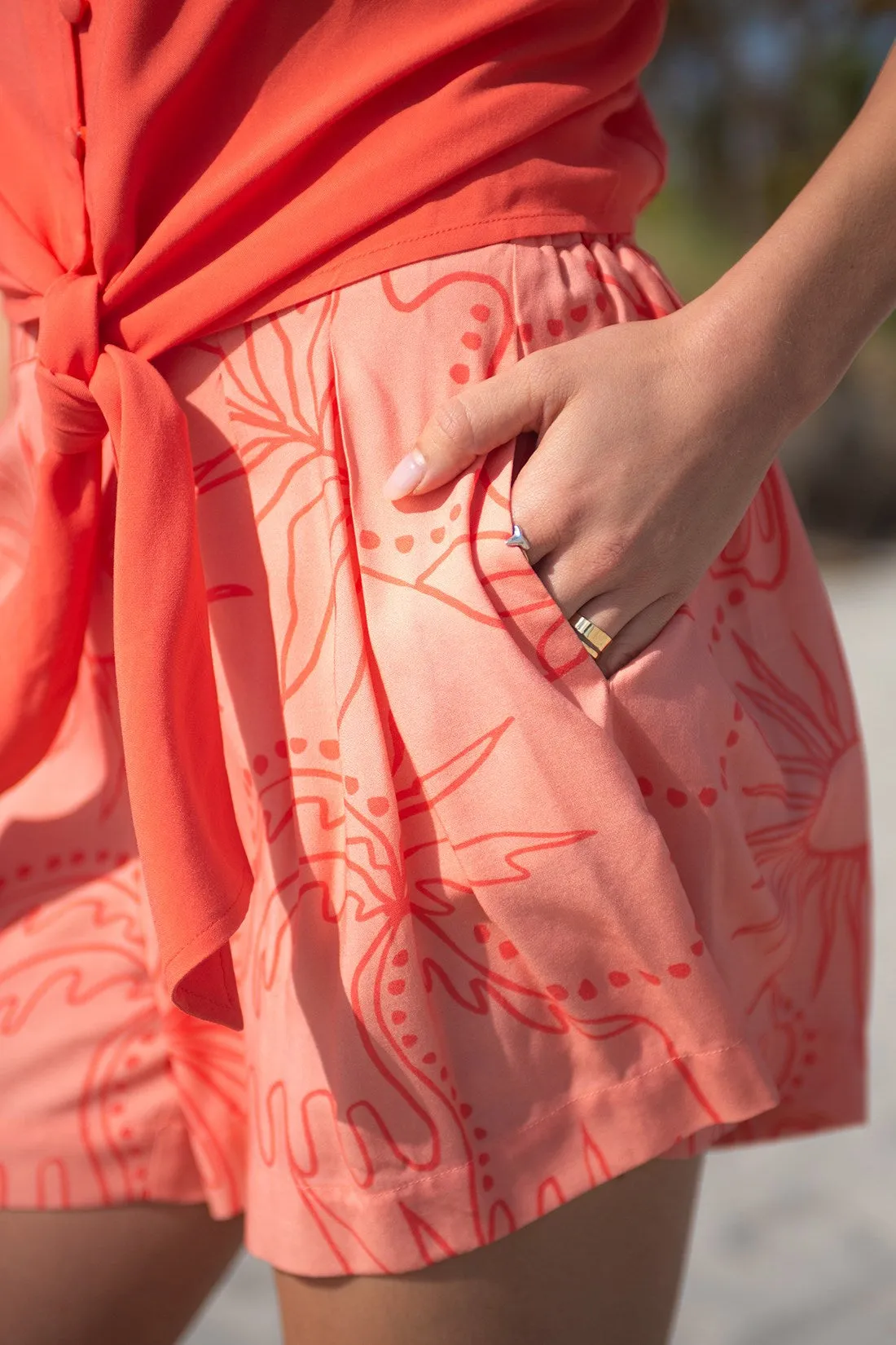 Printed Pull-On Flat Front Short With Pleats & Pockets-Rio sold by Tribal product image thumbnail 2
