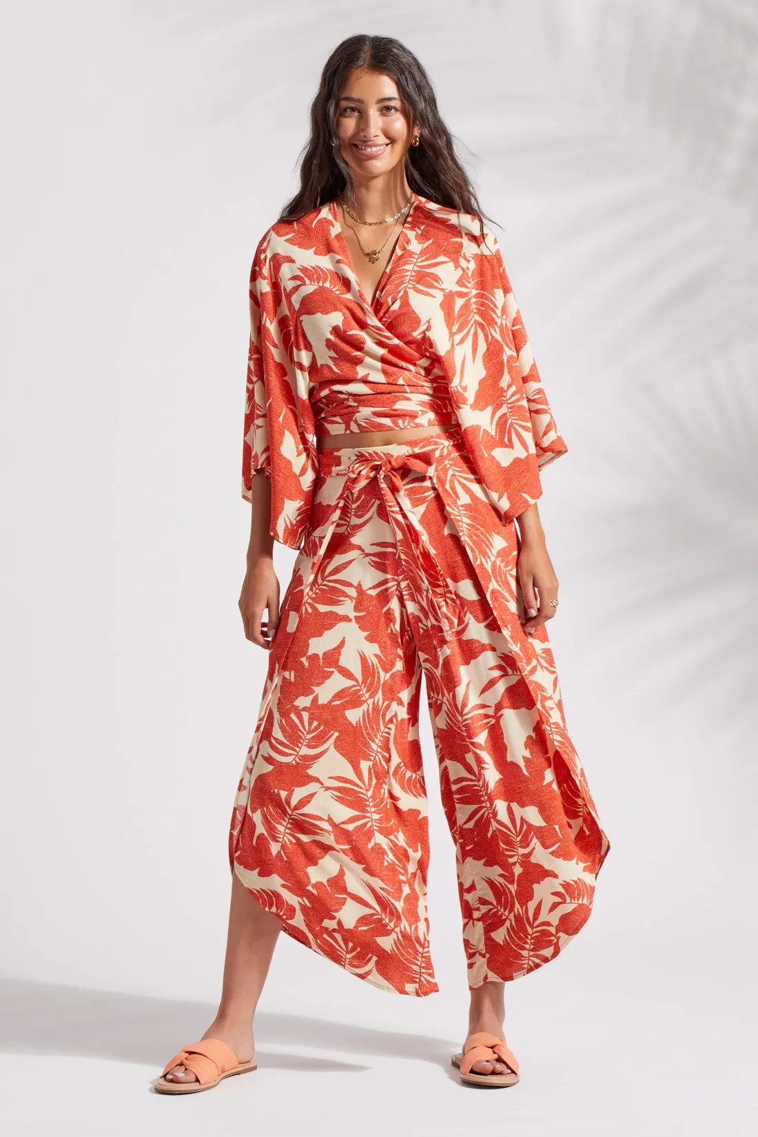 PRINTED FAUX WRAP COVER-UP PANTS WITH SASH-Napali sold by Tribal product image thumbnail 2