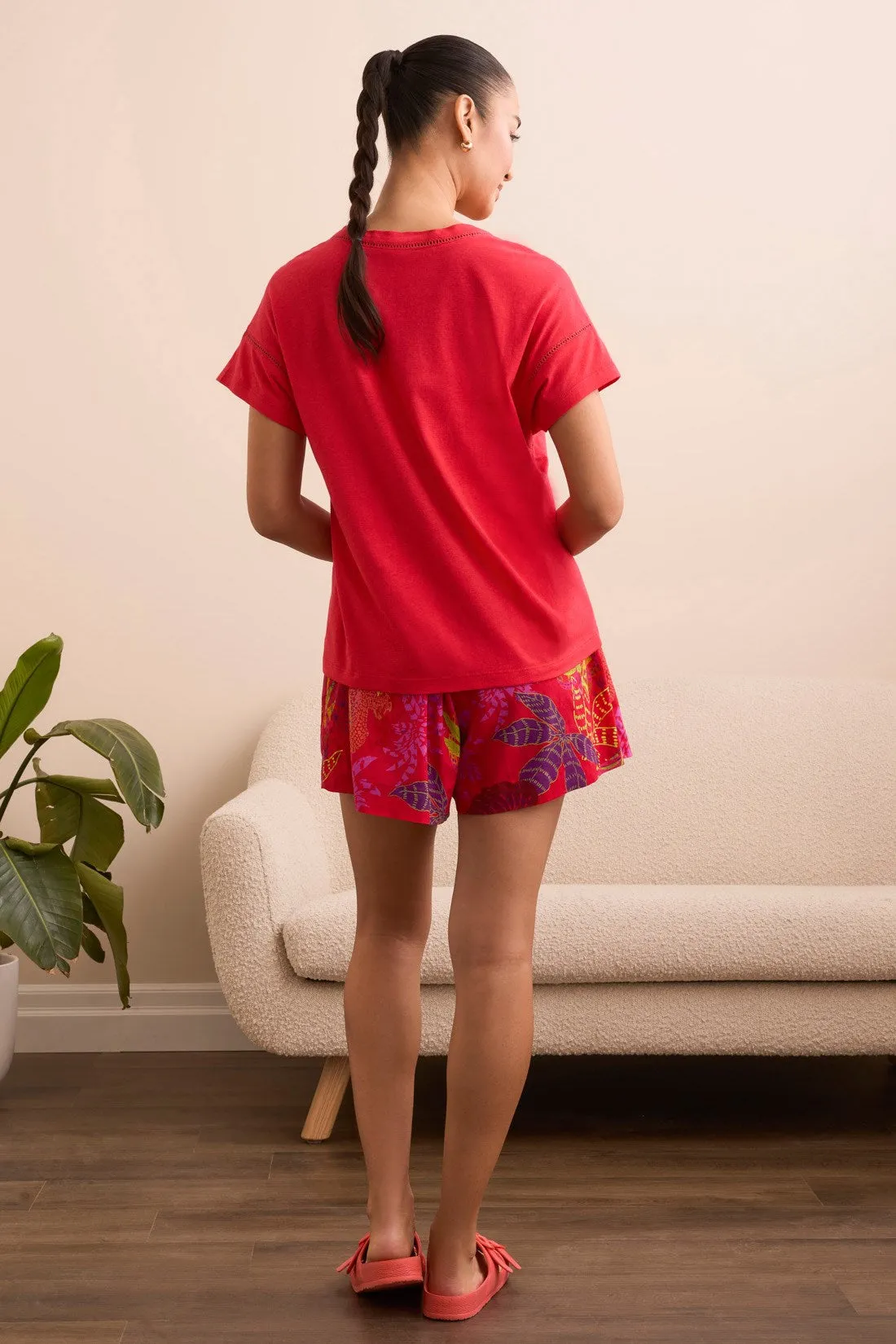 Frill V-Neck Top With Crochet Pocket-Tangored sold by Tribal product image thumbnail 4