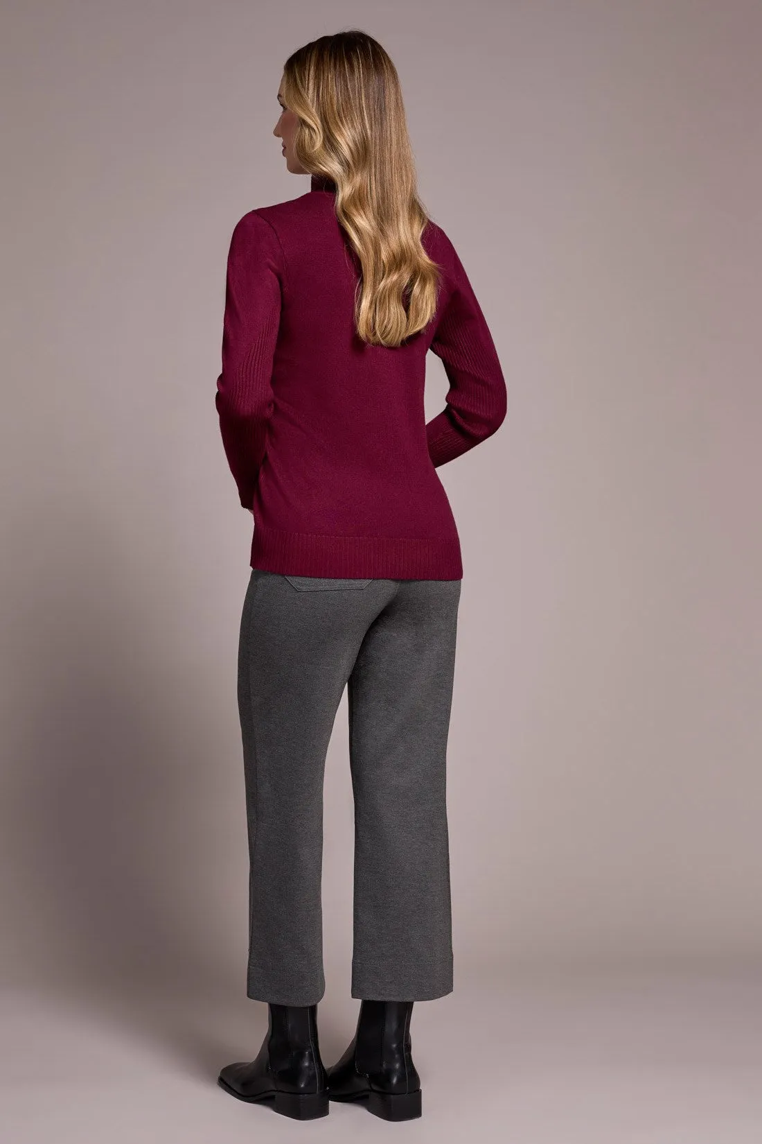 Lightweight Turtle Neck Sweater-Wine sold by Tribal product image thumbnail 4