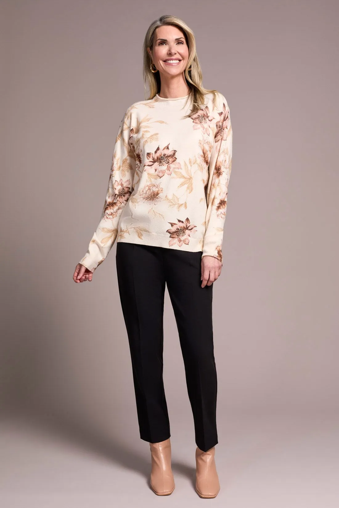 Lightweight Printed Long-Sleeve Funnel Neck Sweater-Moonstone sold by Tribal product image thumbnail 2