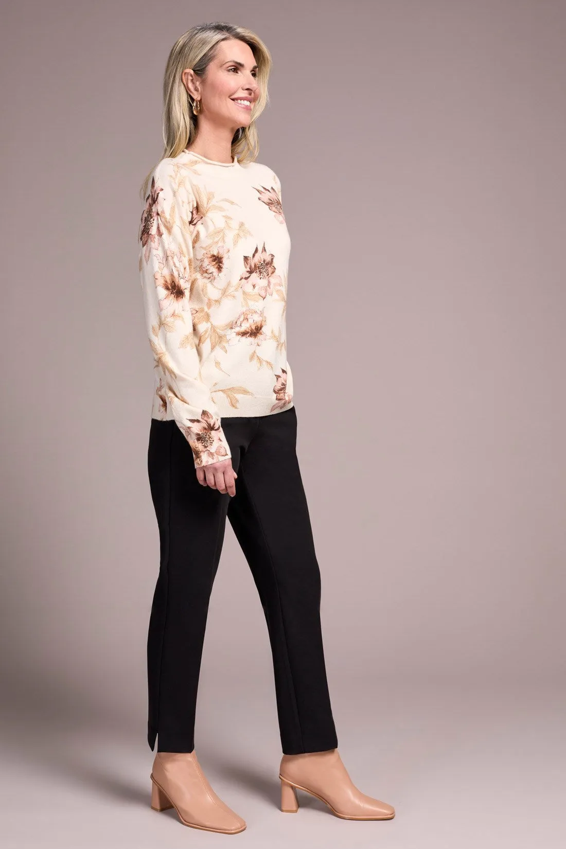Lightweight Printed Long-Sleeve Funnel Neck Sweater-Moonstone sold by Tribal product image thumbnail 3