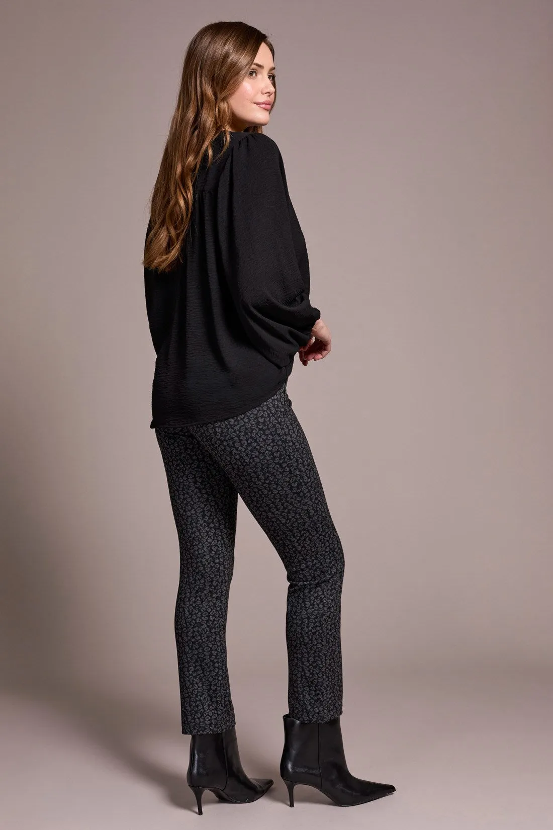 Airflow Long Sleeve Mandarin Collar Blouse-Black sold by Tribal product image thumbnail 4