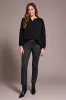 Airflow Long Sleeve Mandarin Collar Blouse-Black sold by Tribal