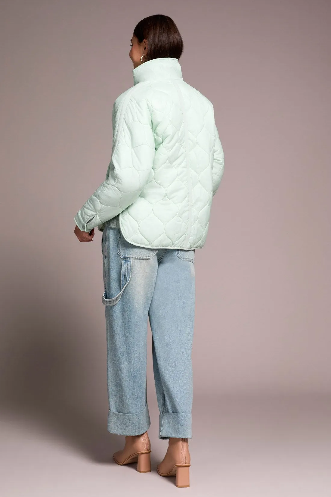 Lightweight Drop Shoulder Quilted Puffer-Aquafoam sold by Tribal product image thumbnail 4