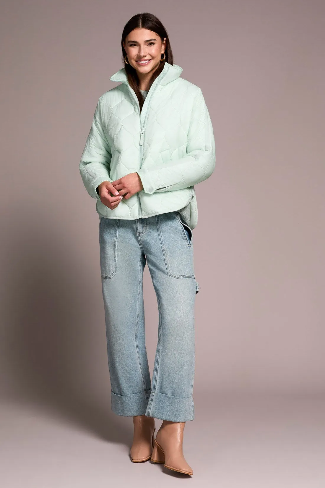 Lightweight Drop Shoulder Quilted Puffer-Aquafoam sold by Tribal product image thumbnail 2