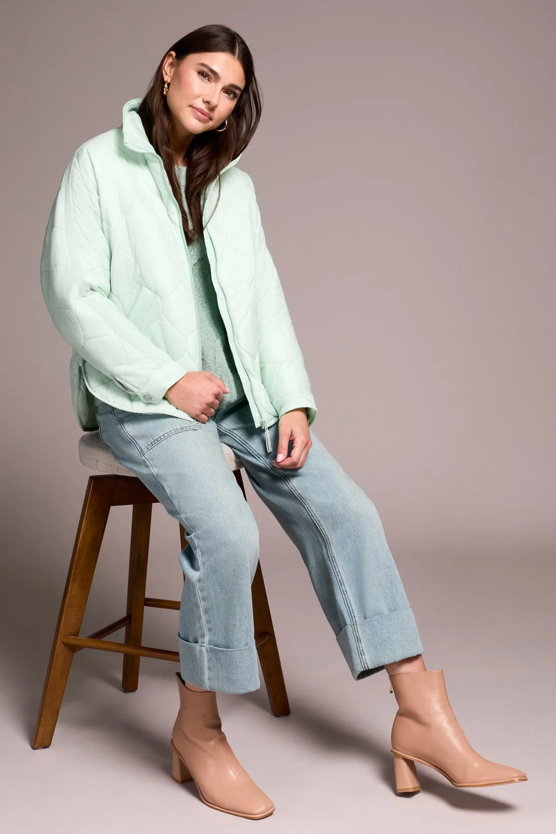 Lightweight Drop Shoulder Quilted Puffer-Aquafoam sold by Tribal product image thumbnail 3