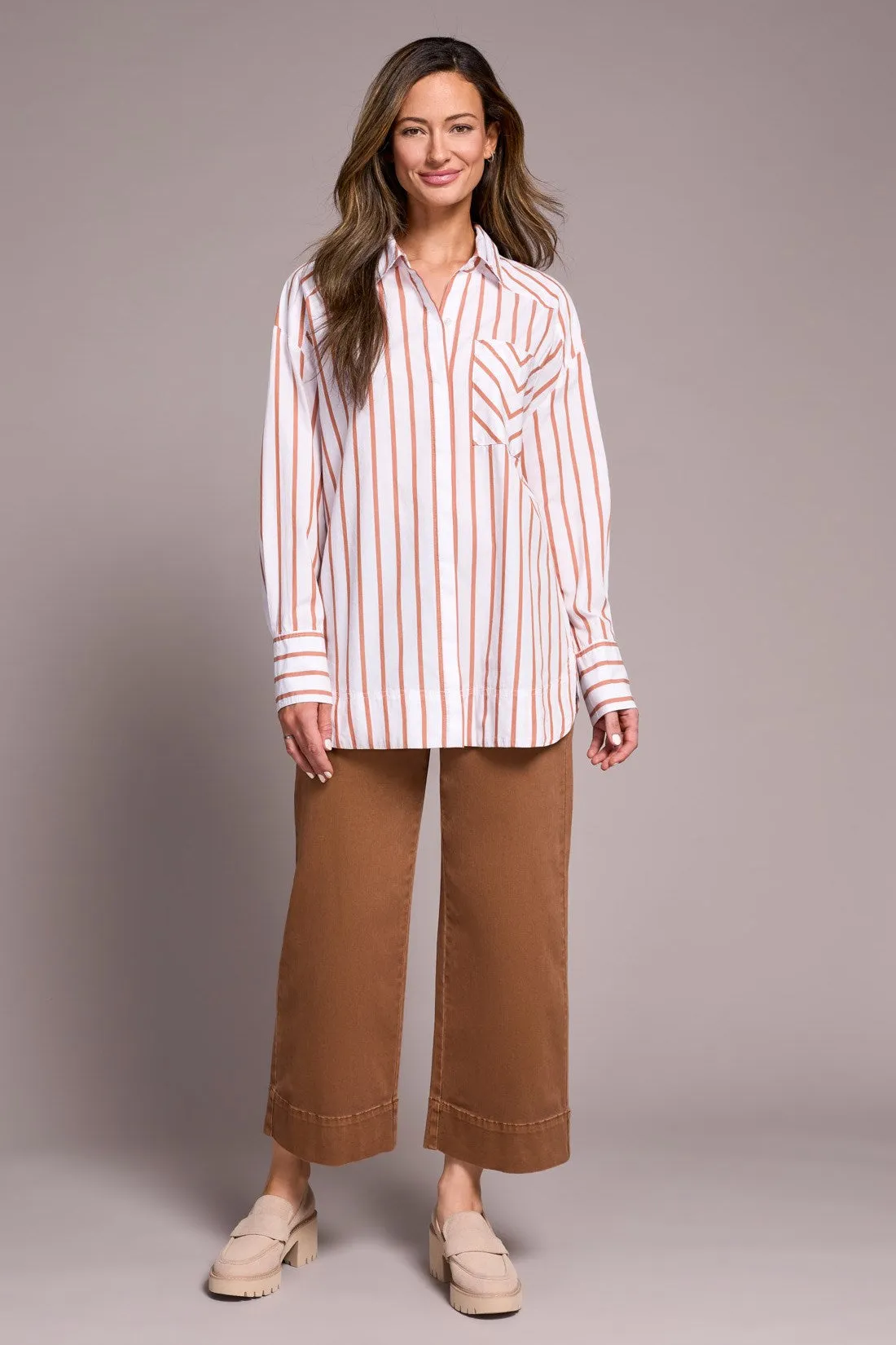 Stripe Button-Front Dress Shirt-Bran sold by Tribal product image thumbnail 3