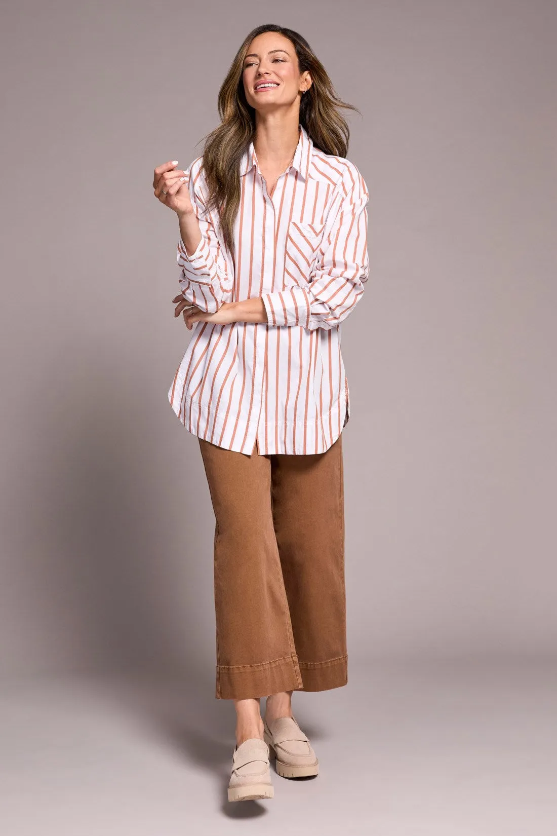 Stripe Button-Front Dress Shirt-Bran sold by Tribal product image thumbnail 2