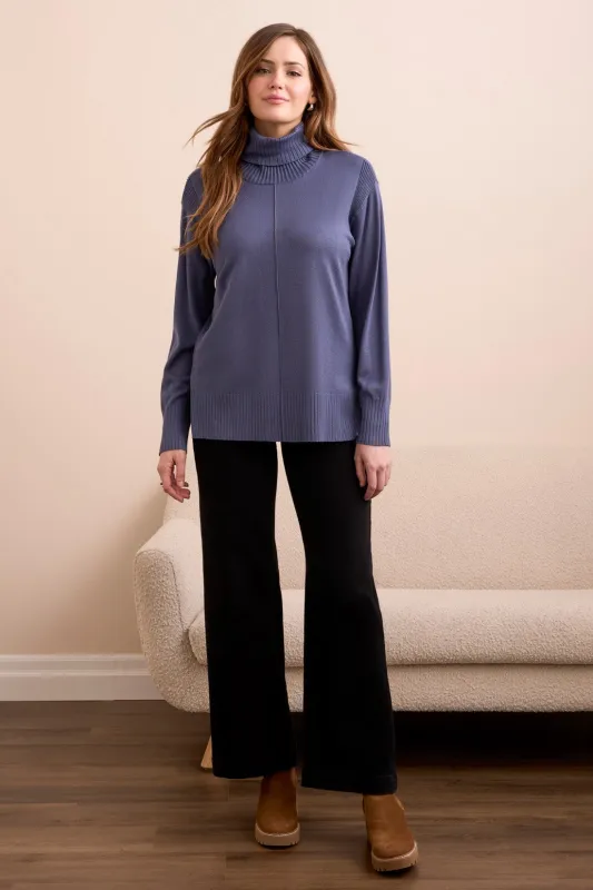 Drop Shoulder Turtle Neck Sweater-Marine sold by Tribal