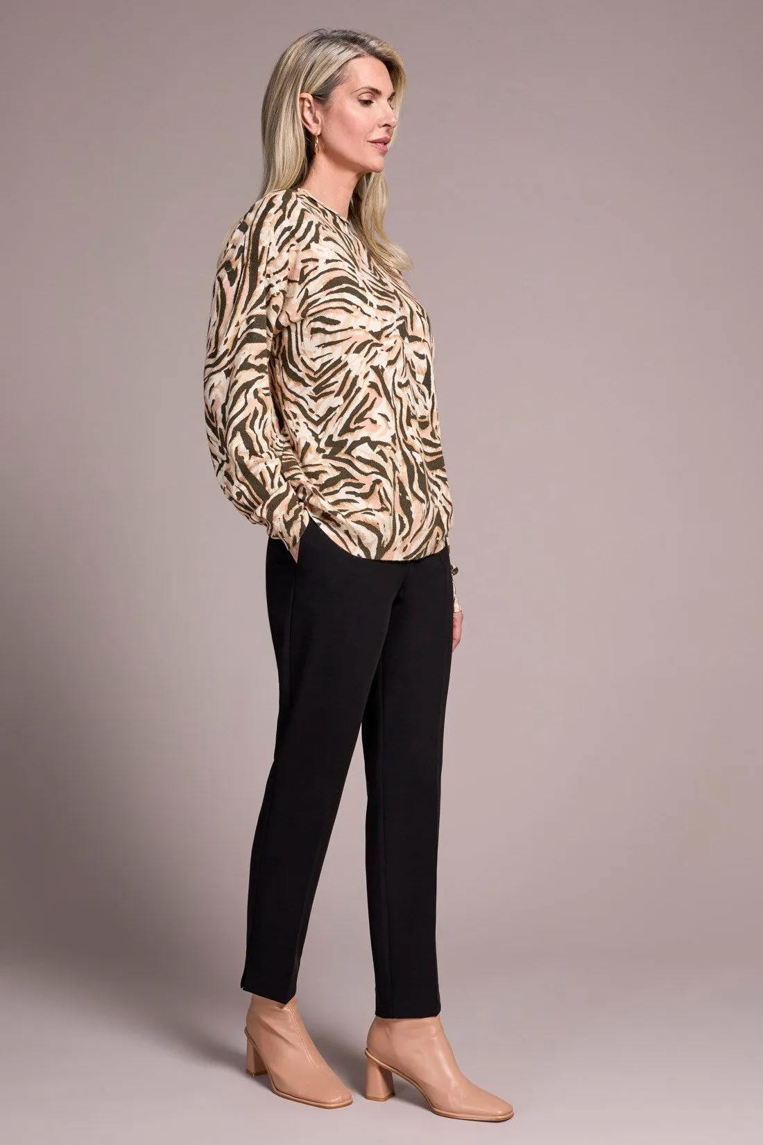 Lightweight Printed Long-Sleeve Funnel Neck Sweater-Pinksalt sold by Tribal product image thumbnail 3