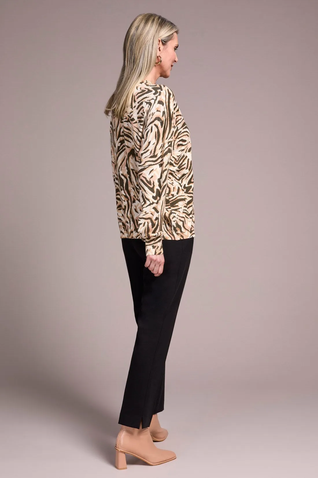 Lightweight Printed Long-Sleeve Funnel Neck Sweater-Pinksalt sold by Tribal product image thumbnail 4