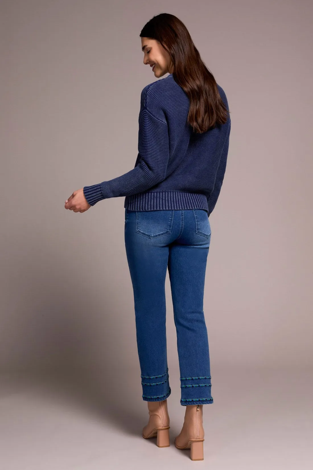 Cotton Yarn Button-Front Cardigan With Special Wash-Nightfall sold by Tribal product image thumbnail 4