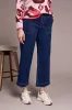 Sophia Curvy Comfort Stretch Wide Leg Crop Jeans-Deepwater sold by Tribal