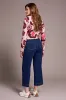 Sophia Curvy Comfort Stretch Wide Leg Crop Jeans-Deepwater sold by Tribal
