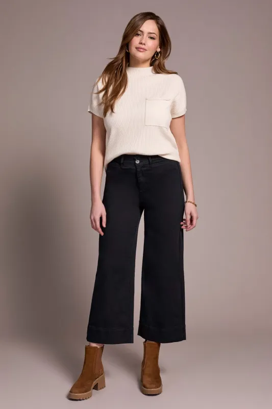 Comfort Stretch High Rise Palazzo Pants-Black sold by Tribal