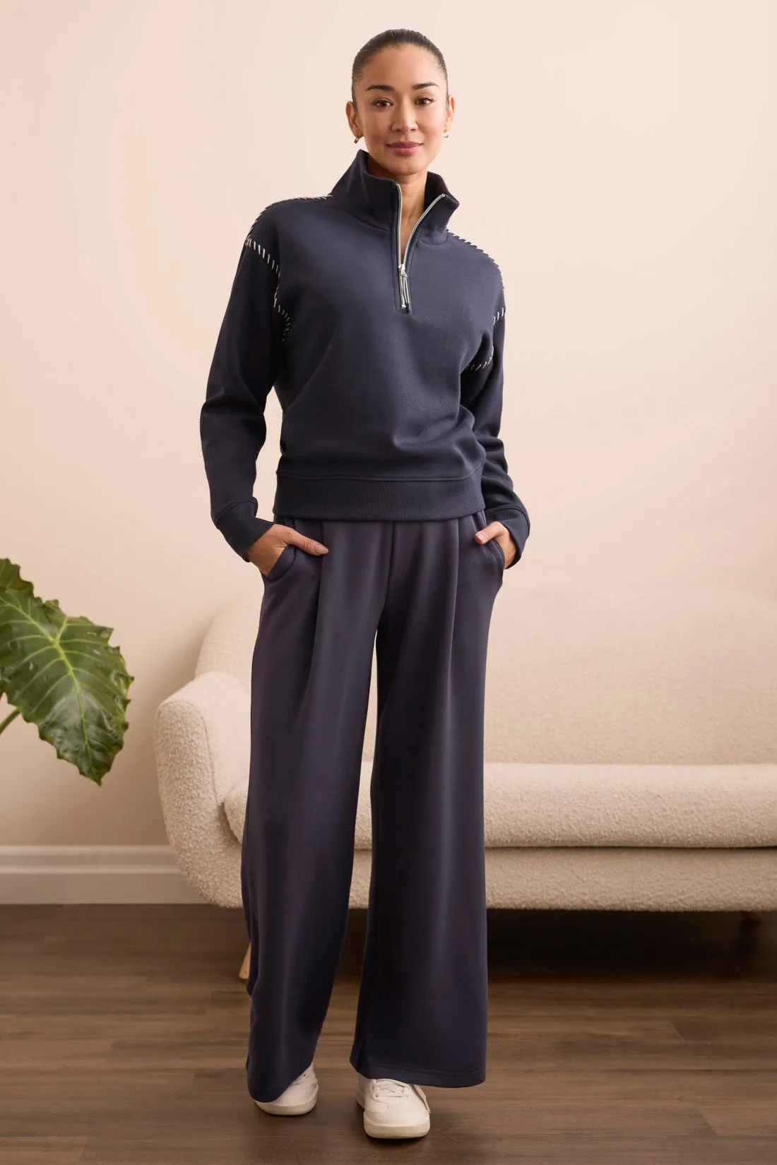 Techno Lux Wide Leg Pull-On Pants-Sapphire sold by Tribal product image thumbnail 2