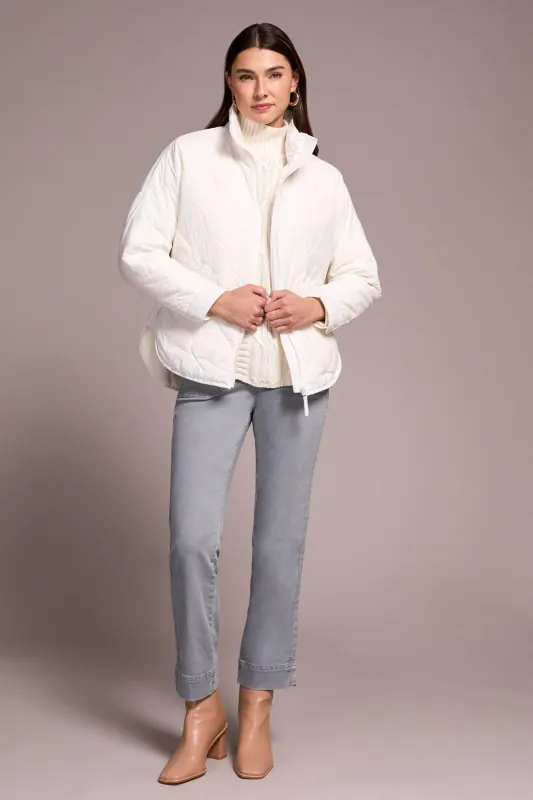 Lightweight Drop Shoulder Quilted Puffer-Eggshell sold by Tribal