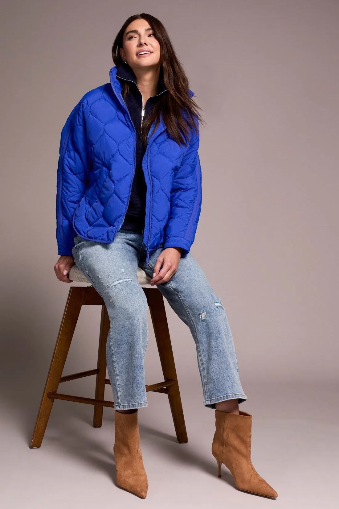 Lightweight Drop Shoulder Quilted Puffer-Lapisblue sold by Tribal product image thumbnail 3