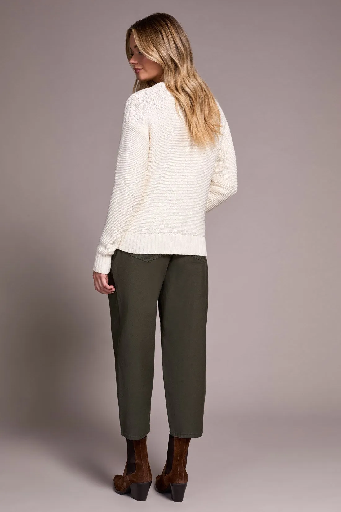 Cotton Yarn Button-Front Cardigan With Special Wash-Eggshell sold by Tribal product image thumbnail 4