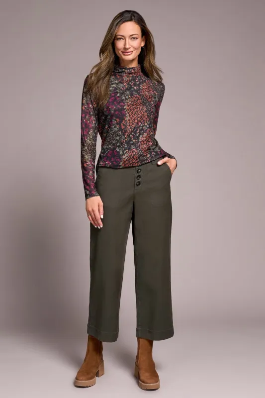 Stretch Cotton Sophia Curvy Wide Leg Jeans-Spruce sold by Tribal