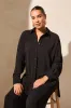 Stretch Woven Flowy Raglan Sleeve Shirt-Passion plum sold by Tribal