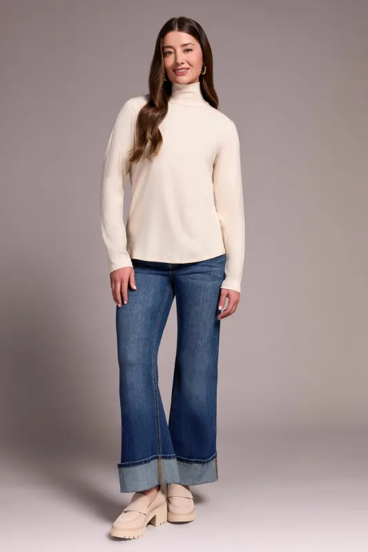 Long-Sleeve Turtle Neck Top-Moonstone sold by Tribal