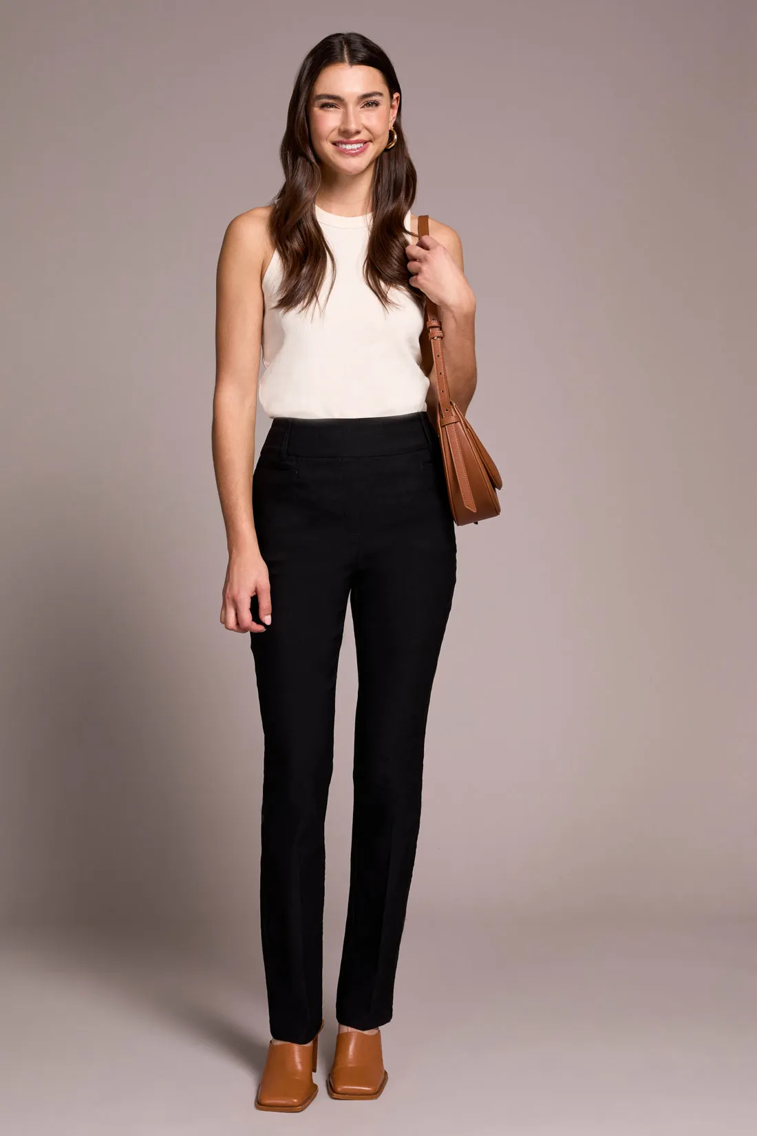 Petite Bengaline Stretch Flatten It® Pull-On Pants-Black sold by Tribal product image thumbnail 2