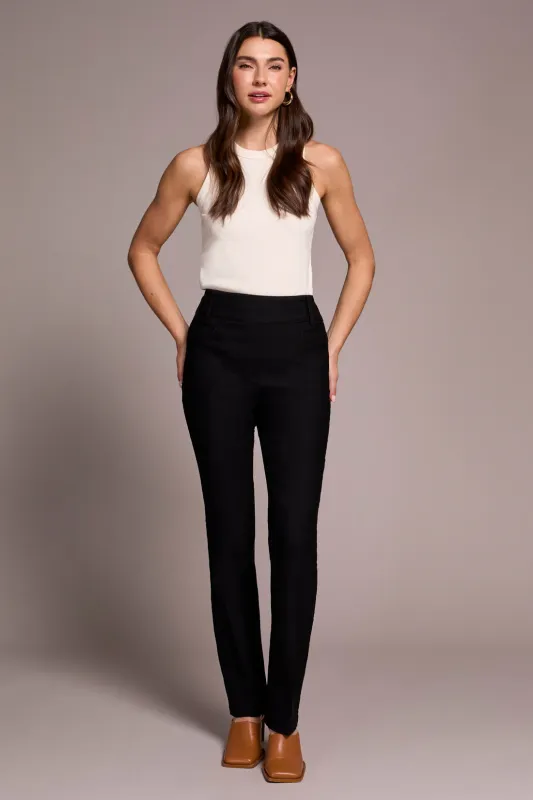 Petite Bengaline Stretch Flatten It® Pull-On Pants-Black sold by Tribal