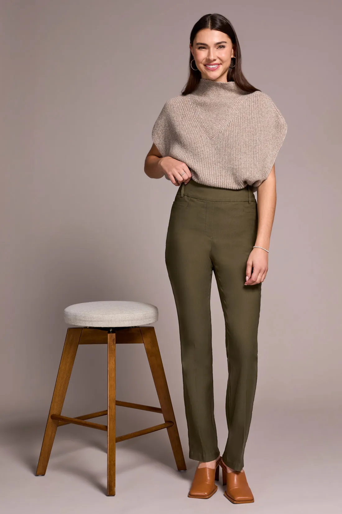 Petite Bengaline Flatten It® Pull-On Pants-Ivy sold by Tribal product image thumbnail 3