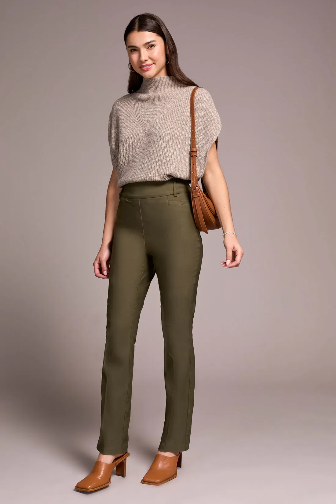 Petite Bengaline Flatten It® Pull-On Pants-Ivy sold by Tribal