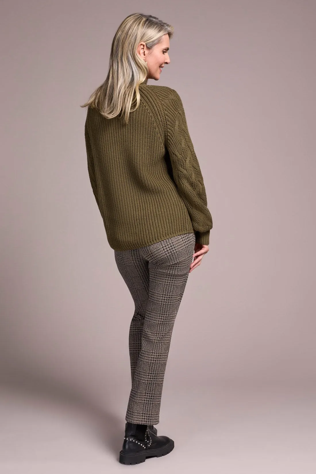 Cable Knit Mock Neck Sweater-Ivy sold by Tribal product image thumbnail 4