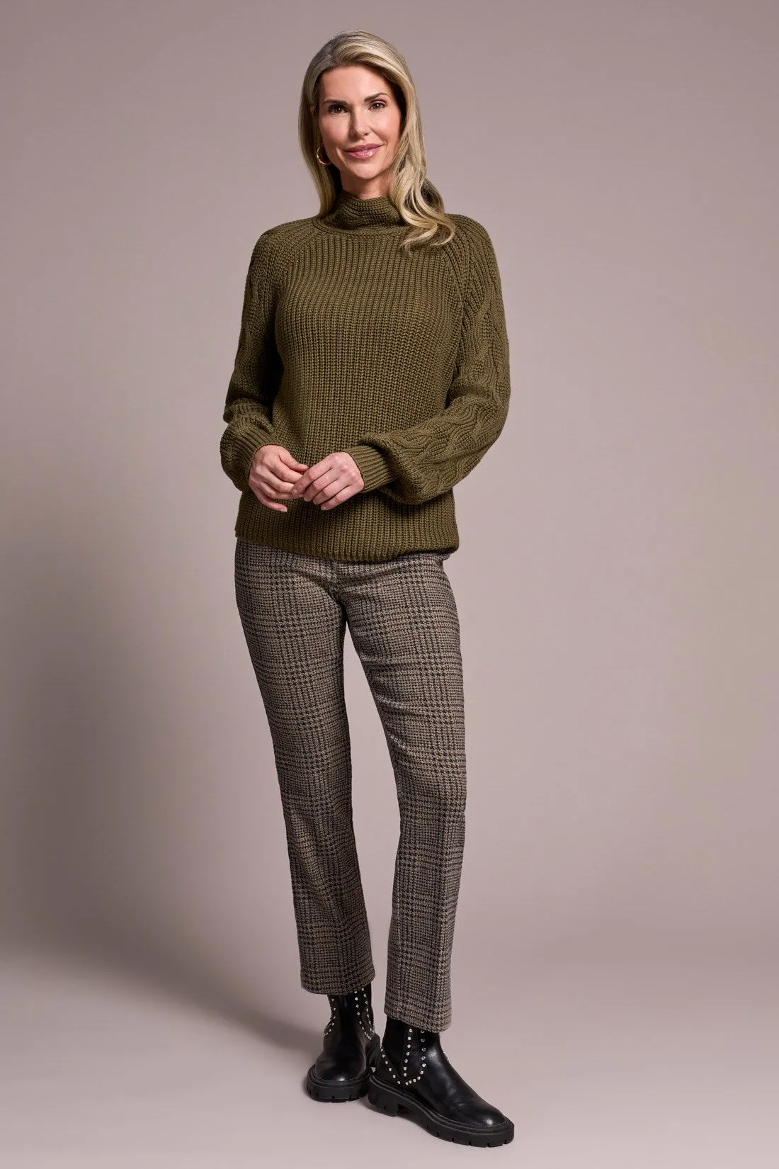 Cable Knit Mock Neck Sweater-Ivy sold by Tribal product image thumbnail 2