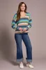 Combed Cotton U-Neck Waffle Sweater-Wasabi sold by Tribal