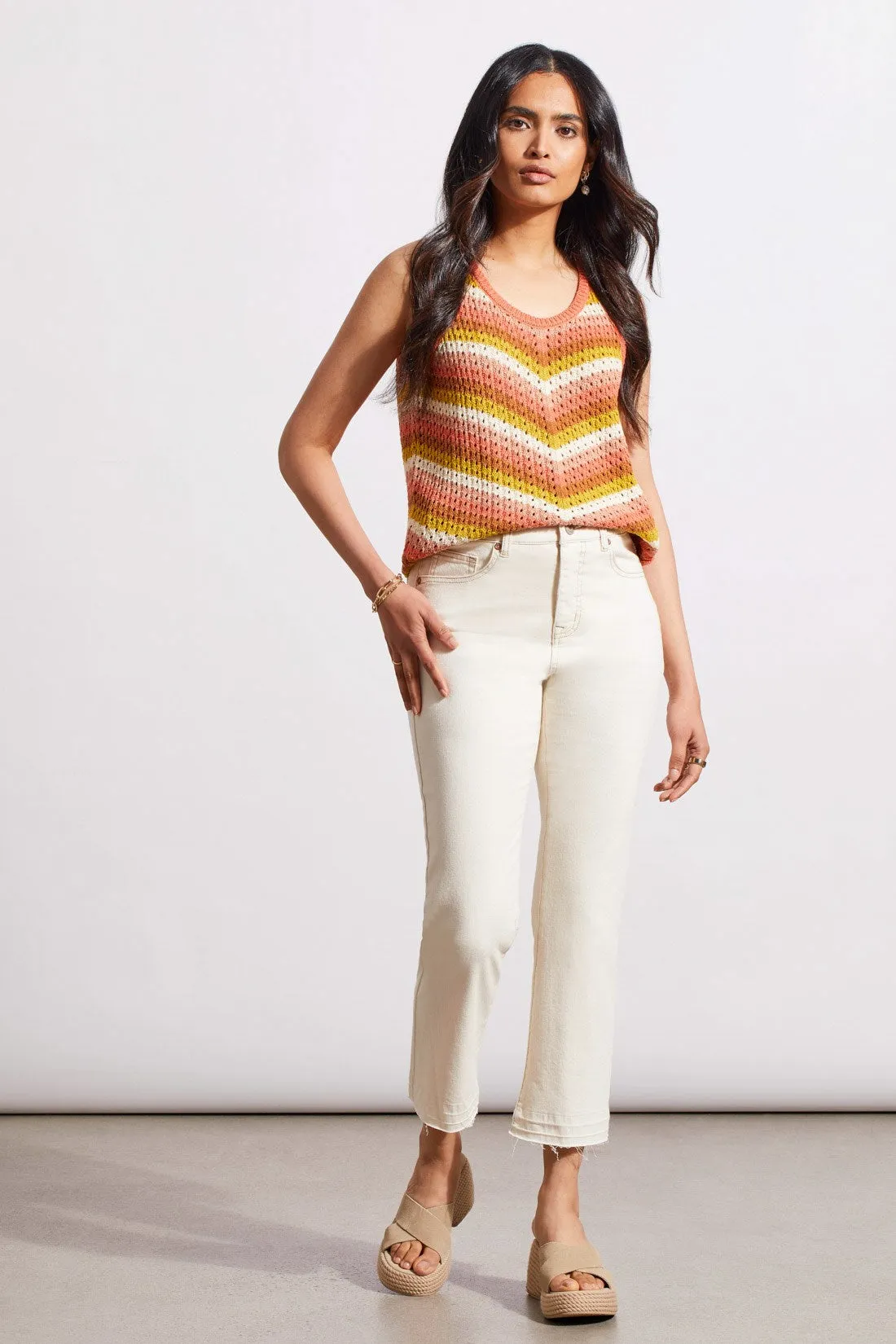 Sophia Curvy Micro Flare Crop Jeans-Ecru sold by Tribal product image thumbnail 2