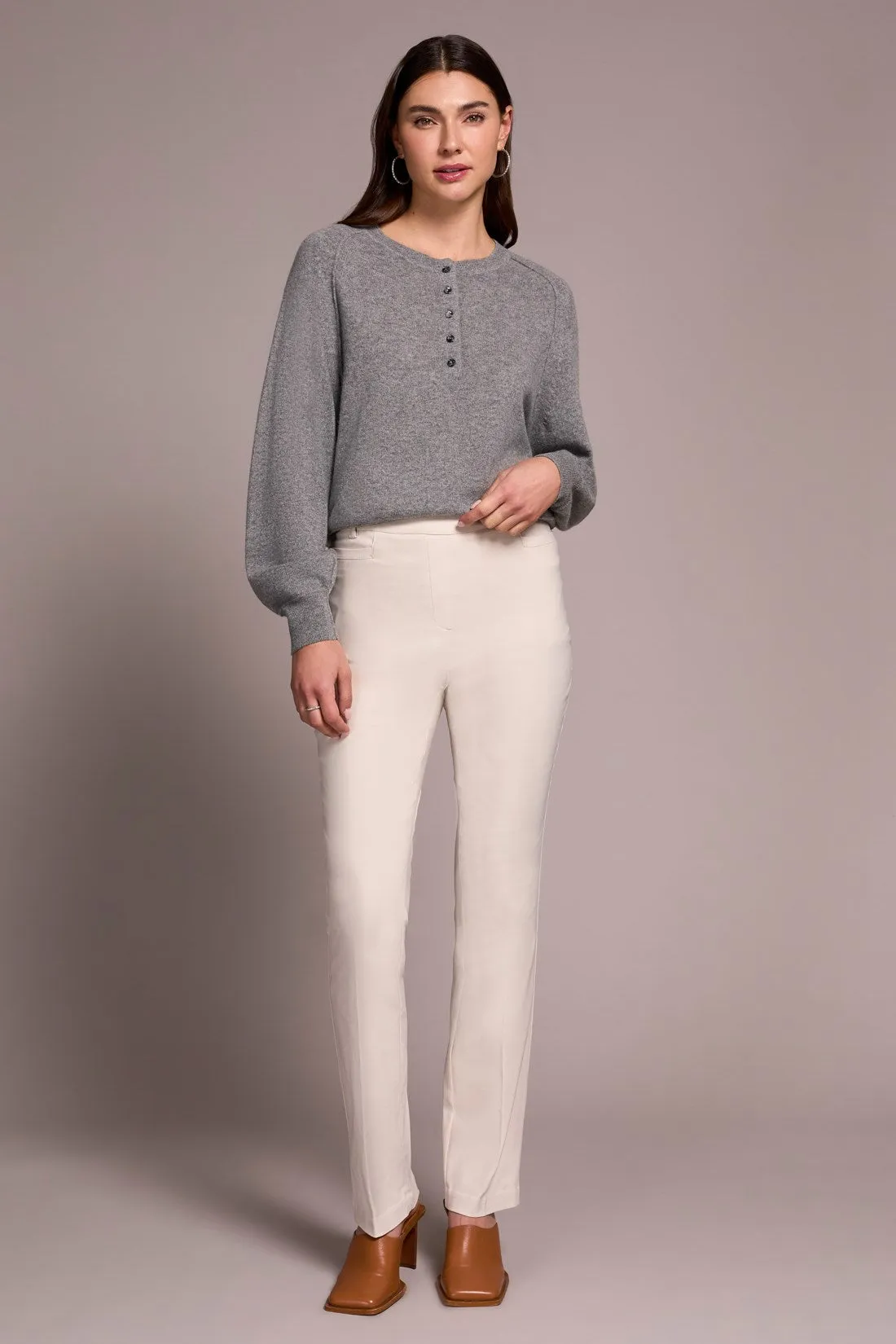 Bengaline Stretch Flatten It® Pull-On Pants-Moonstone sold by Tribal