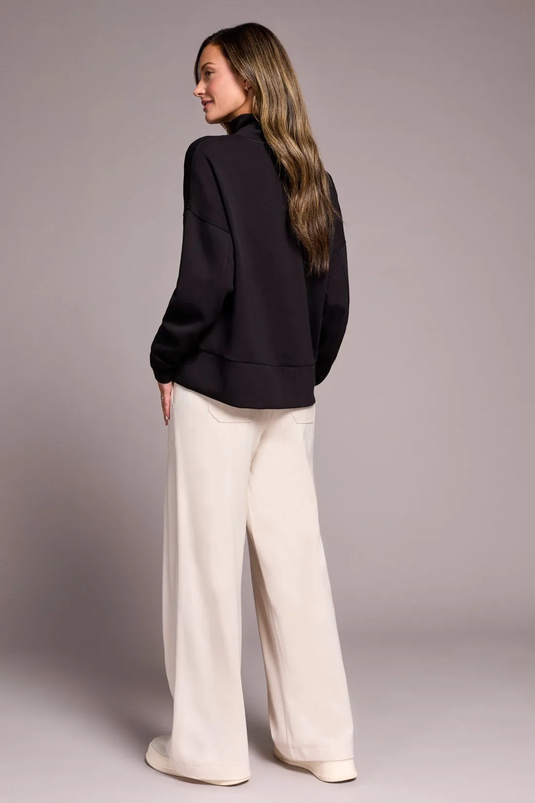 Techno Lux Drop Shoulder Funnel Neck Knit Top-Black sold by Tribal product image thumbnail 4