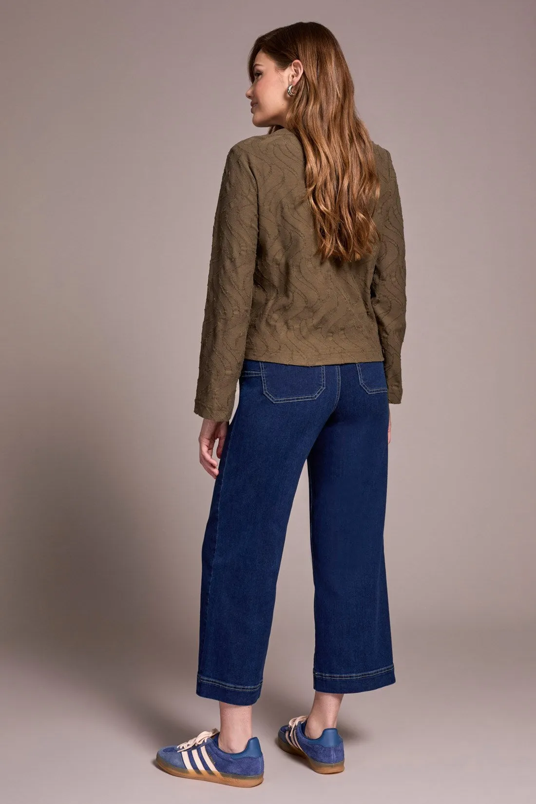 Jacquard Knit Long Sleeve V-Neck Top-Ivy sold by Tribal product image thumbnail 4