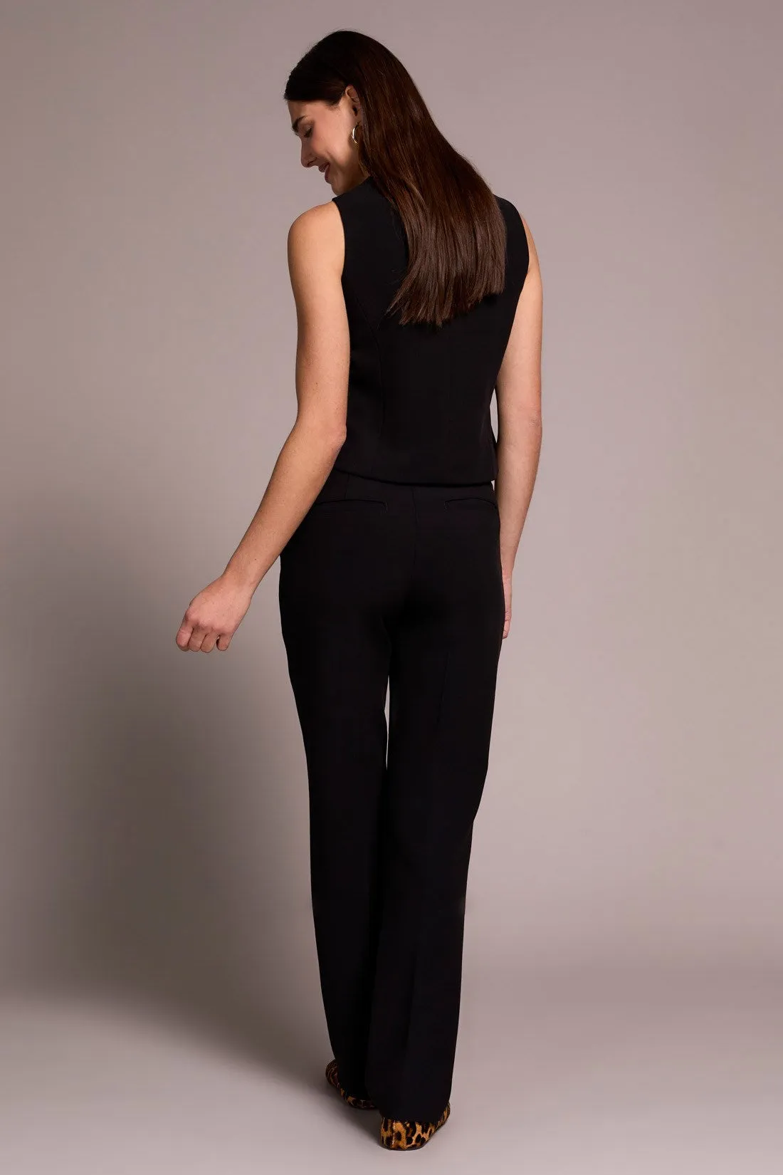 Signature Luxury Twill Straight-Leg Trouser-Black sold by Tribal product image thumbnail 4