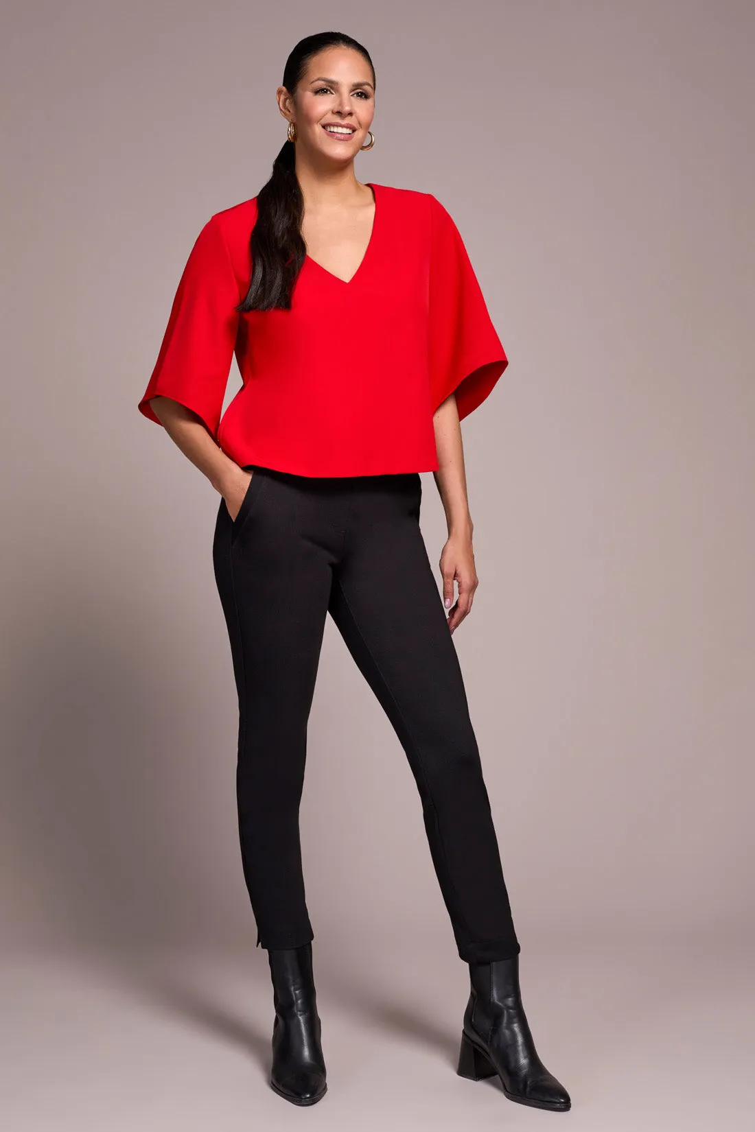 Signature Precision Ponte Pull-On Pants-Black sold by Tribal