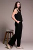 Signature Luxury Twill High Rise Pleated Trousers-Black sold by Tribal