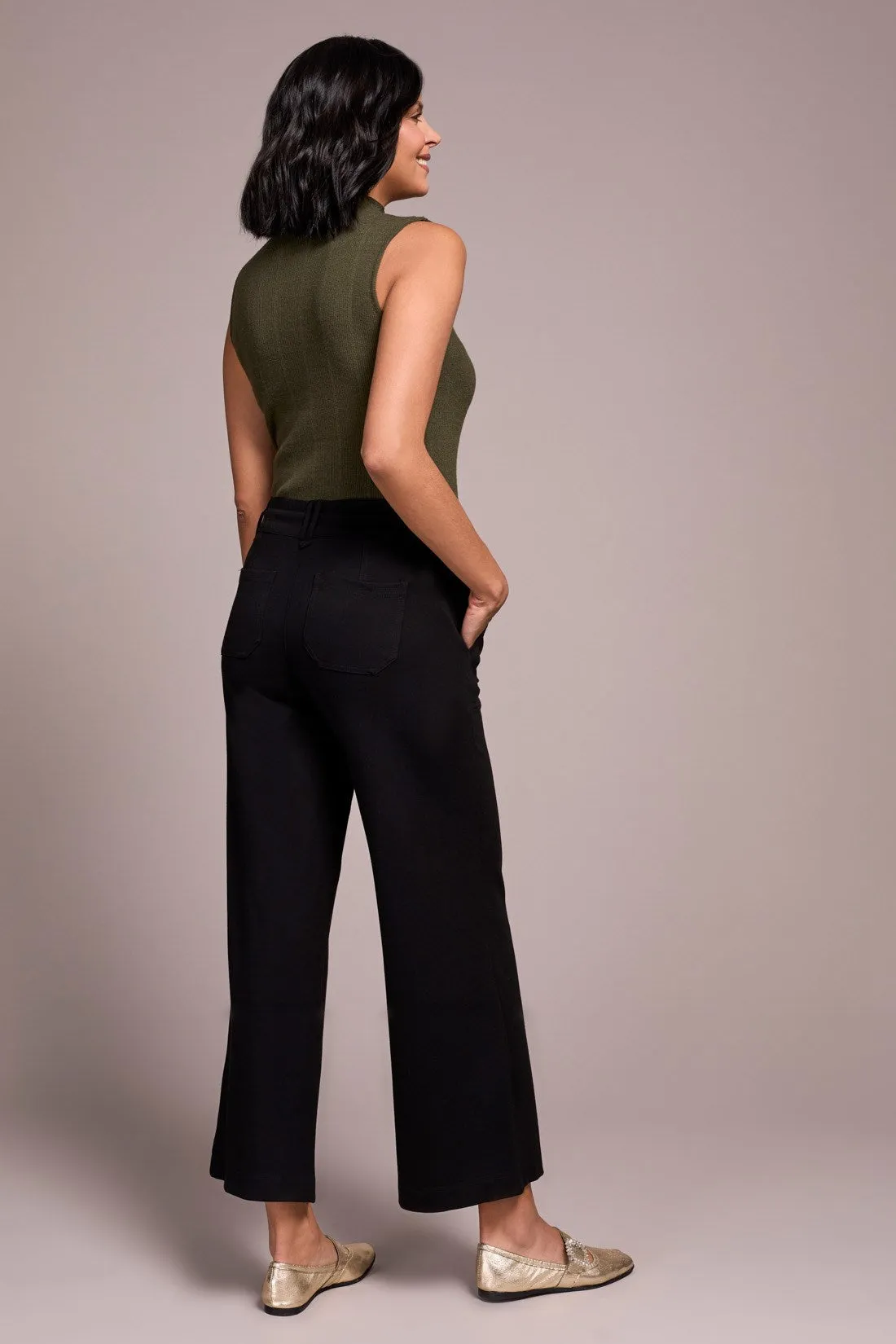 Signature Everybody Stretch Ponte Palazzo Pull-On Pants-Black sold by Tribal product image thumbnail 4