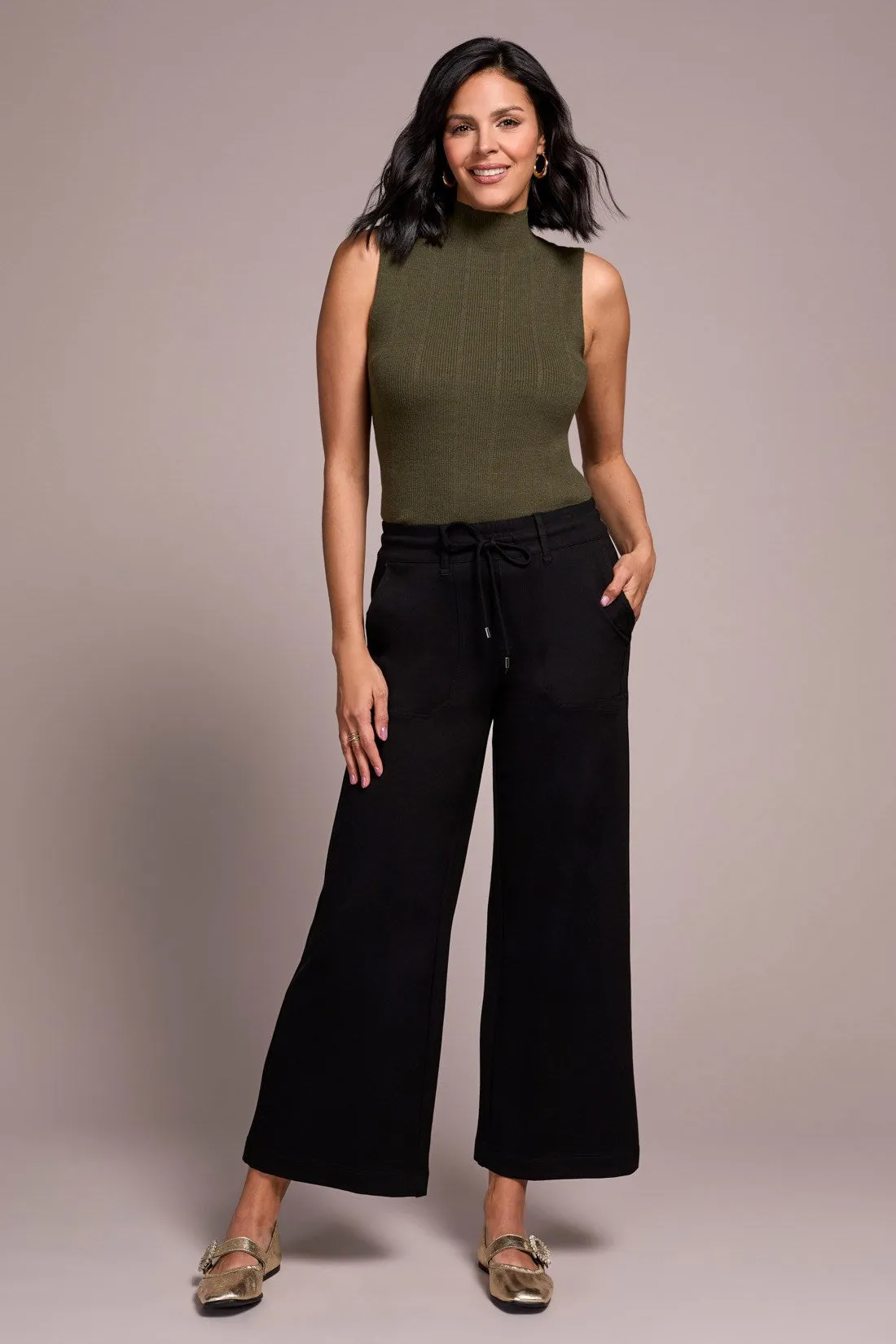 Signature Everybody Stretch Ponte Palazzo Pull-On Pants-Black sold by Tribal product image thumbnail 2