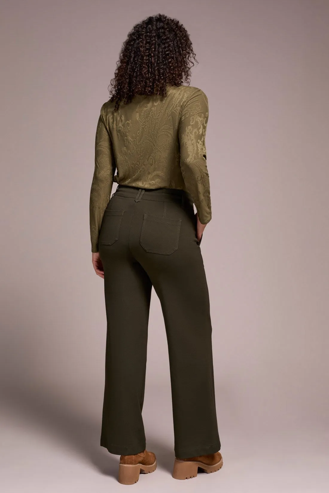 Signature Every Body Stretch Ponte Palazzo Pull-On Pants-Dk ivy sold by Tribal product image thumbnail 4