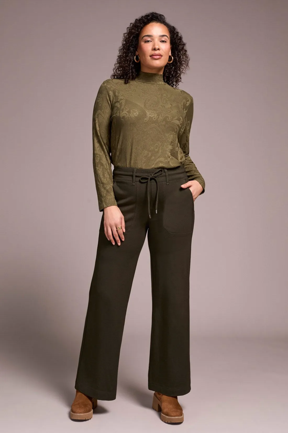 Signature Every Body Stretch Ponte Palazzo Pull-On Pants-Dk ivy sold by Tribal product image thumbnail 3