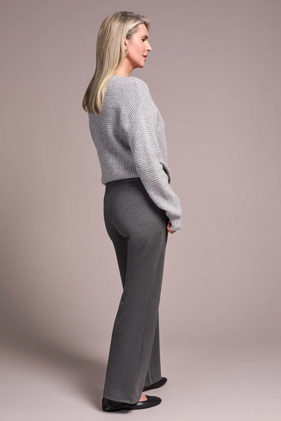 Signature Every Body Ponte Pull-On Pin Tuck Pants-H charcoal sold by Tribal product image thumbnail 4